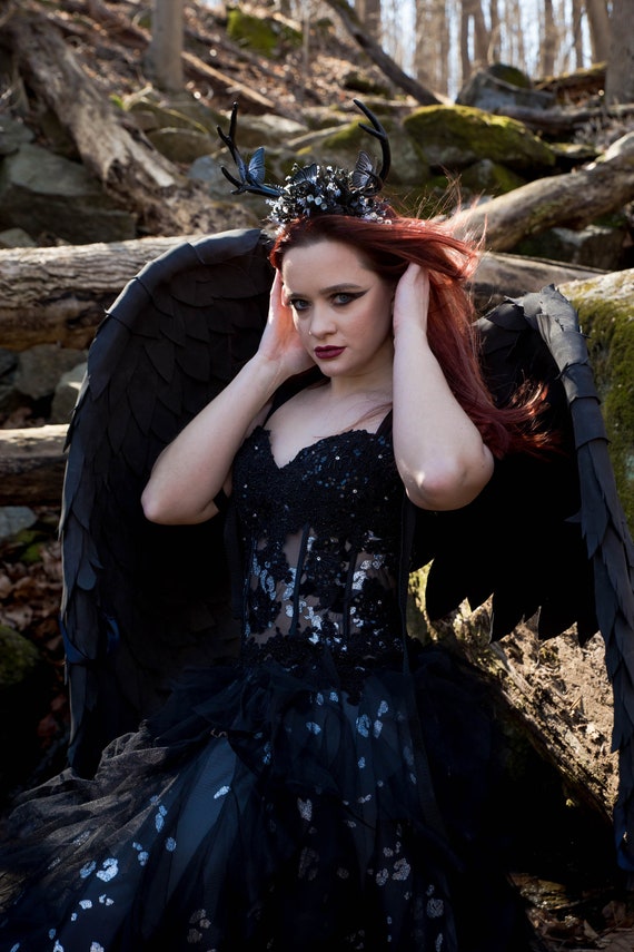 Black Angel Wings Costume Cosplay Props Devil Large Big Angel