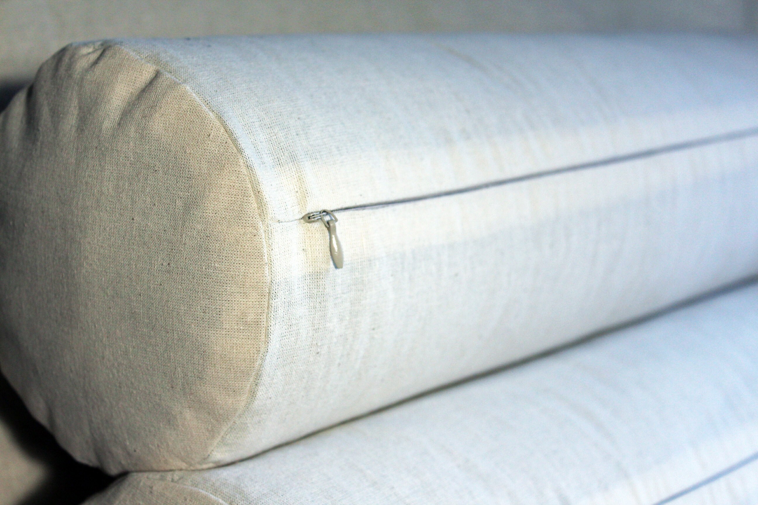 Bolster pillow insert cotton pillowcase sheep wool insert Etsy