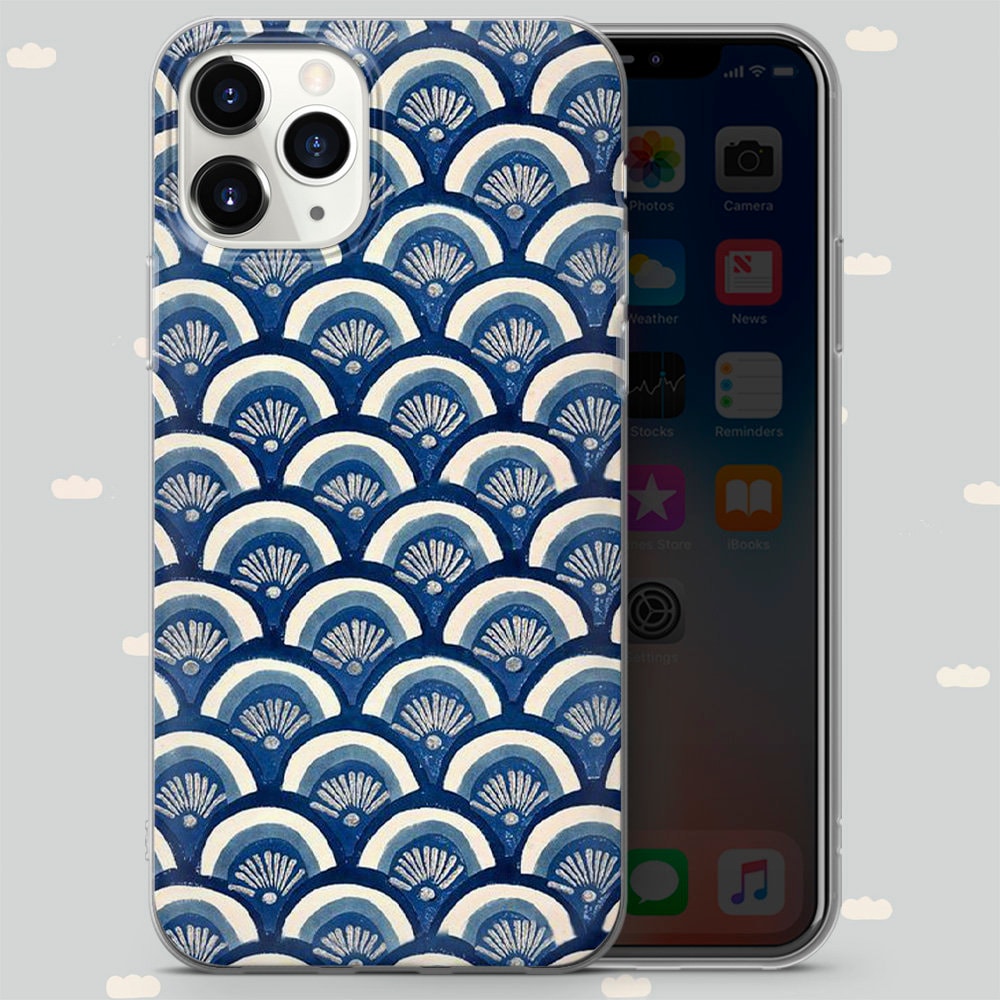 Beautiful Blue Pattern Phone Case For iPhone SE 5 6 7 8 11 12 Etsy