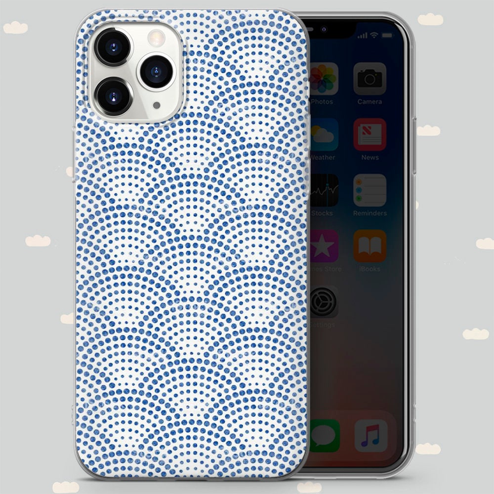 Beautiful Blue Pattern Phone Case For iPhone SE 5 6 7 8 11 12 Etsy