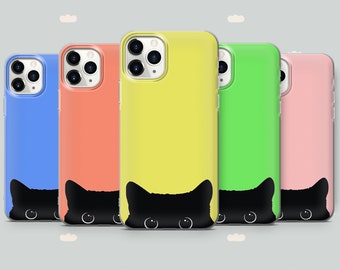 Schwarze Katze Handytasche für iPhone Samsung Huawei Realme Ehre Asus Oneplus Pixel Oppo