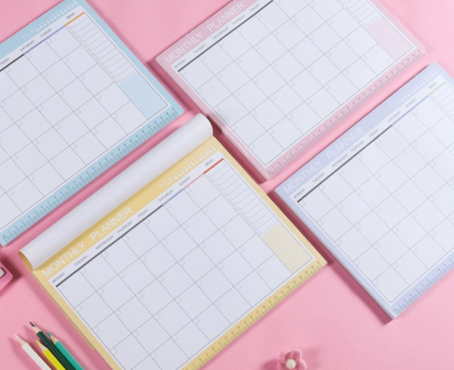 Undated Tearable Monthly Planner Pad Physical 11.6 x Etsy