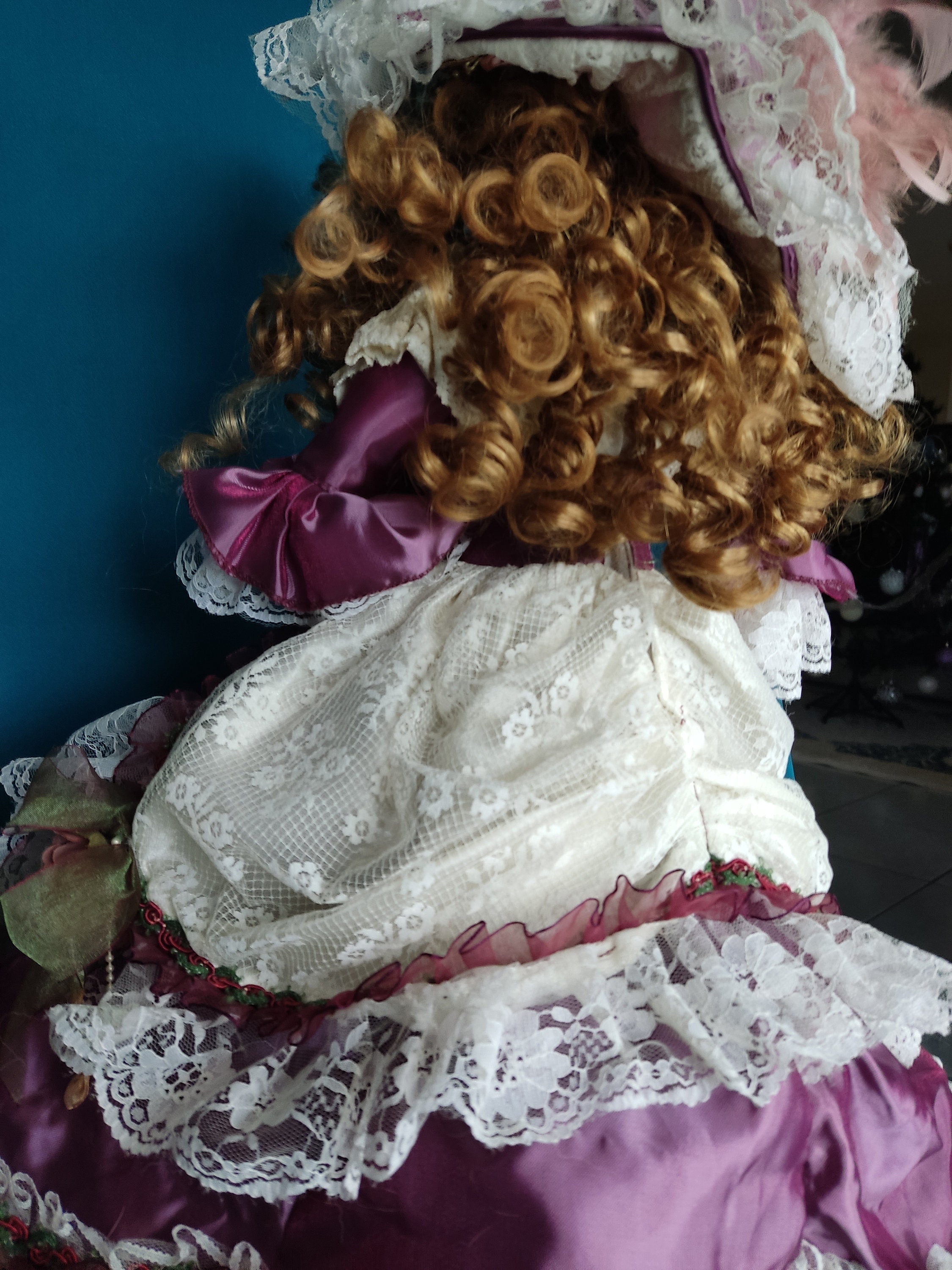 Vintage Porcelain Doll, Charming Porcelain Doll, 60 Cm Tall