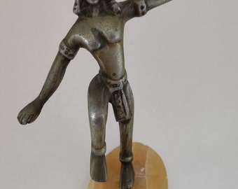 Egyptian Dancer Figurine,Vintage Egyptian Figurine,Metal Statue,Handmade Figurine