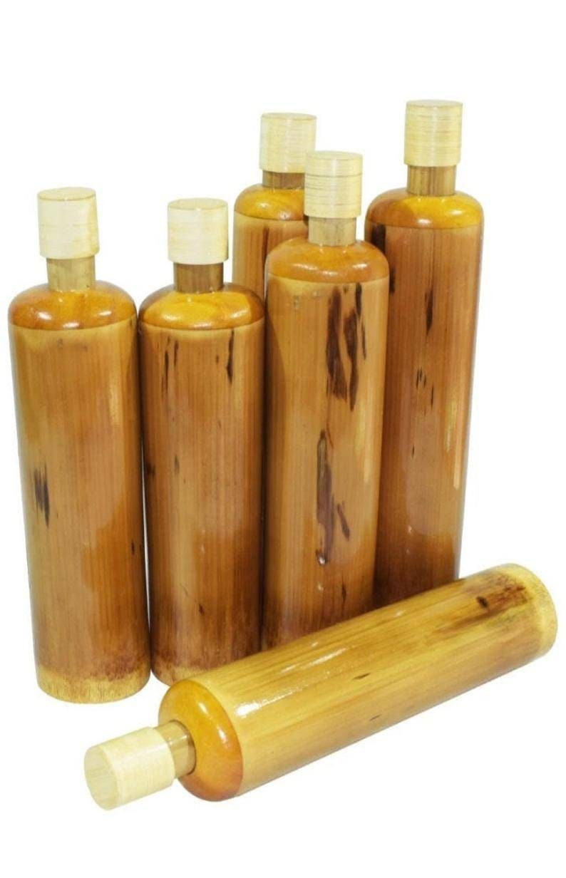 1 X Handmade Bamboo bottle 750ml Etsy