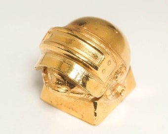 PUBG Fan Made Inspired Helmet Brass Keycap (Gold Plated)