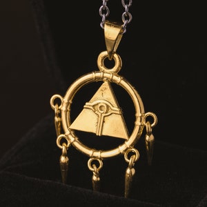 Yugi Oh Millennium Ring Brass Necklace Stainless Steel Necklace and Gold Plated image 5
