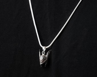 Dark Soul Inspired Malenia Helmet Silver Necklace (Fan Made)