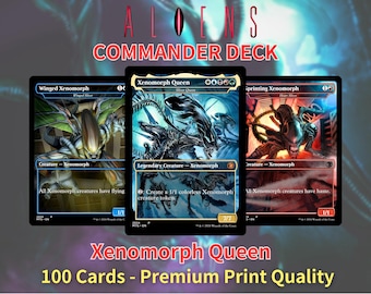 Alien Commander Deck • Alien Mtg Proxy Deck • Mtg Commander Deck • Custom MTG card • Magic The Gathering • Mtg Proxy Commander