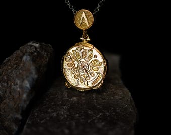 League of Legends - Arcane Inspired Ekko Stopwatch Silver Pendant Necklace - Gold Plated | Jewelry for Gamers, Arcane Fans and Cosplay Gifts