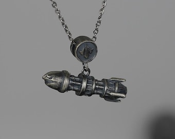 League of Legends - Arcane Inspired | Jinx Super Mega Death Rocket Silver Pendant | The Best Arcane Silver Necklace