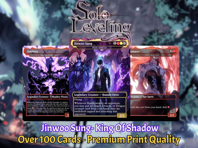 Solo Leveling Commander Deck • Jinwoo Sung Mtg Proxy Deck • Solo Leveling Proxy Card • Custom Mtg Proxies • Mtg Proxy • Mtg Deck Box