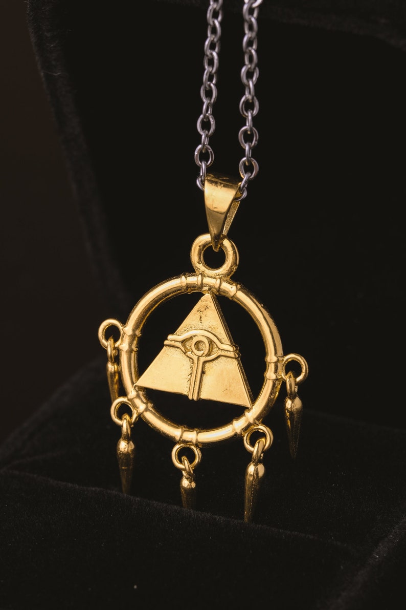 Yugi Oh Millennium Ring Brass Necklace Stainless Steel Necklace and Gold Plated image 5