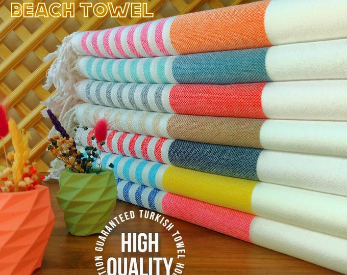 Featured listing image: Ultra Soft Turkish Beach Towel: Personalized Cotton Blanket