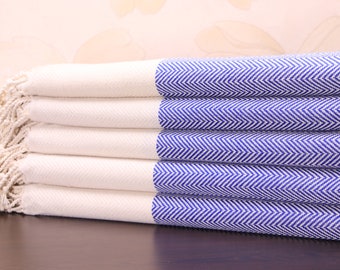 Personalized Sax Blue Turkish Beach Towel (40x70")