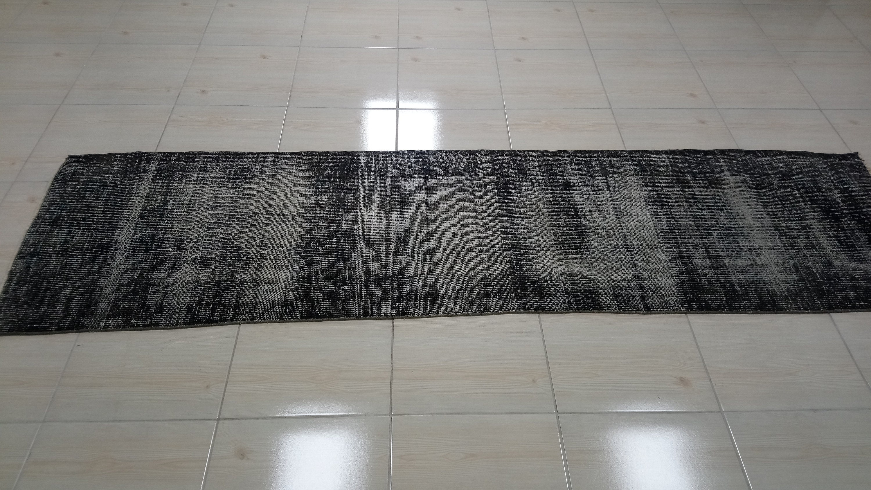Black Runner 2.4 ft x 9.8 ft. Entryway Rug Runner Rug Etsy