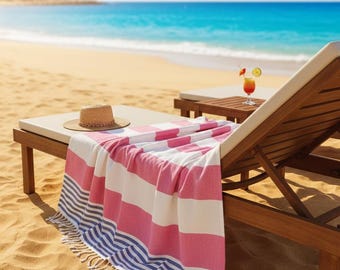 Bachelorette Party Gifts, Personalized Cotton Beach Towel