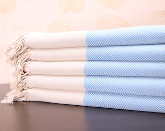 Turquoise Turkish Cotton Beach Towel, Personalized Gift (40x70)