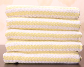 Personalized Yellow Turkish Beach Towel (40x70")