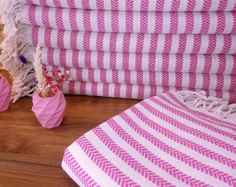 Personalized Pink Turkish Beach Towel: Bachelorette Party Gift