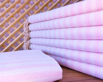 Light Pink Personalized Turkish Beach Towel: Bachelorette Gift
