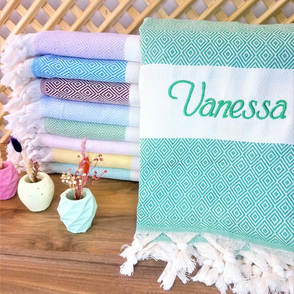 Personalized Gifts, Beach Towel, Summer Gift, Bachelorette Party Gift, Bridesmaid Towel, Wedding Favors, Personalised Beach Towel, Towels