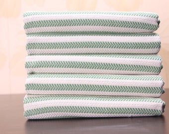 Embroidered Turkish Cotton Towel: Personalized Green Beach Towel (40x70")