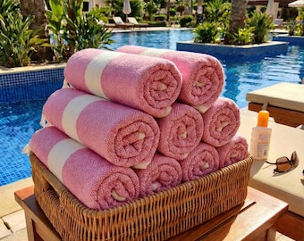 Personalized Turkish Beach Towel, Embroidered Bachelorette Party Favors