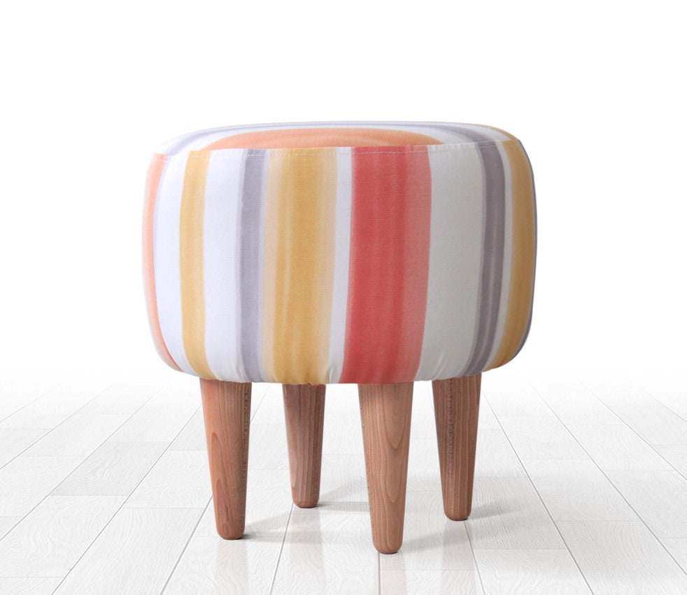 Colorful decorative ottoman pouf handmade living room pouf Etsy