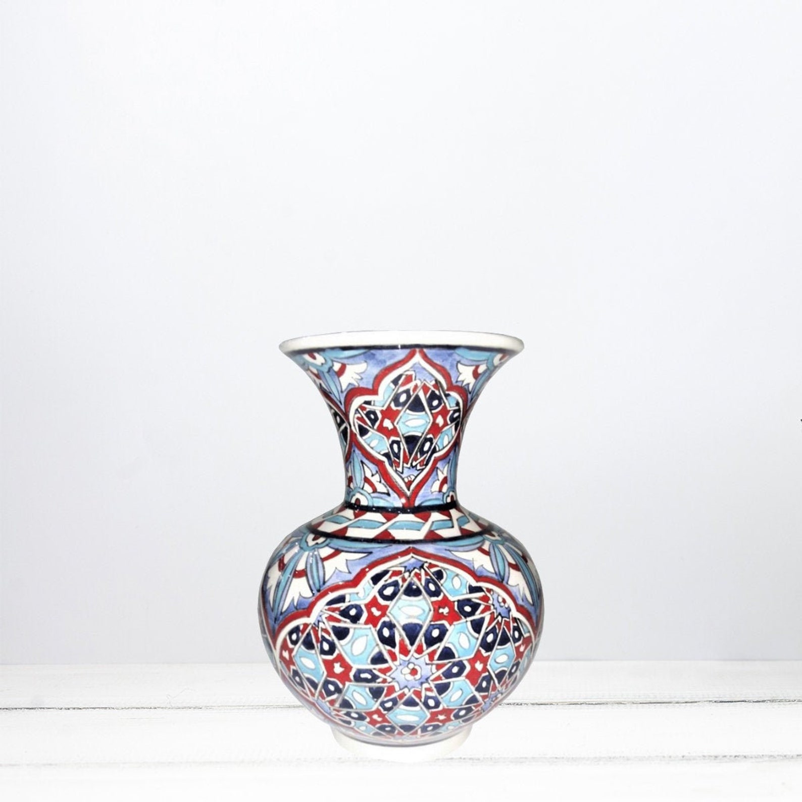 8 inches table top vase oval shaped handmade ceramic vases Etsy