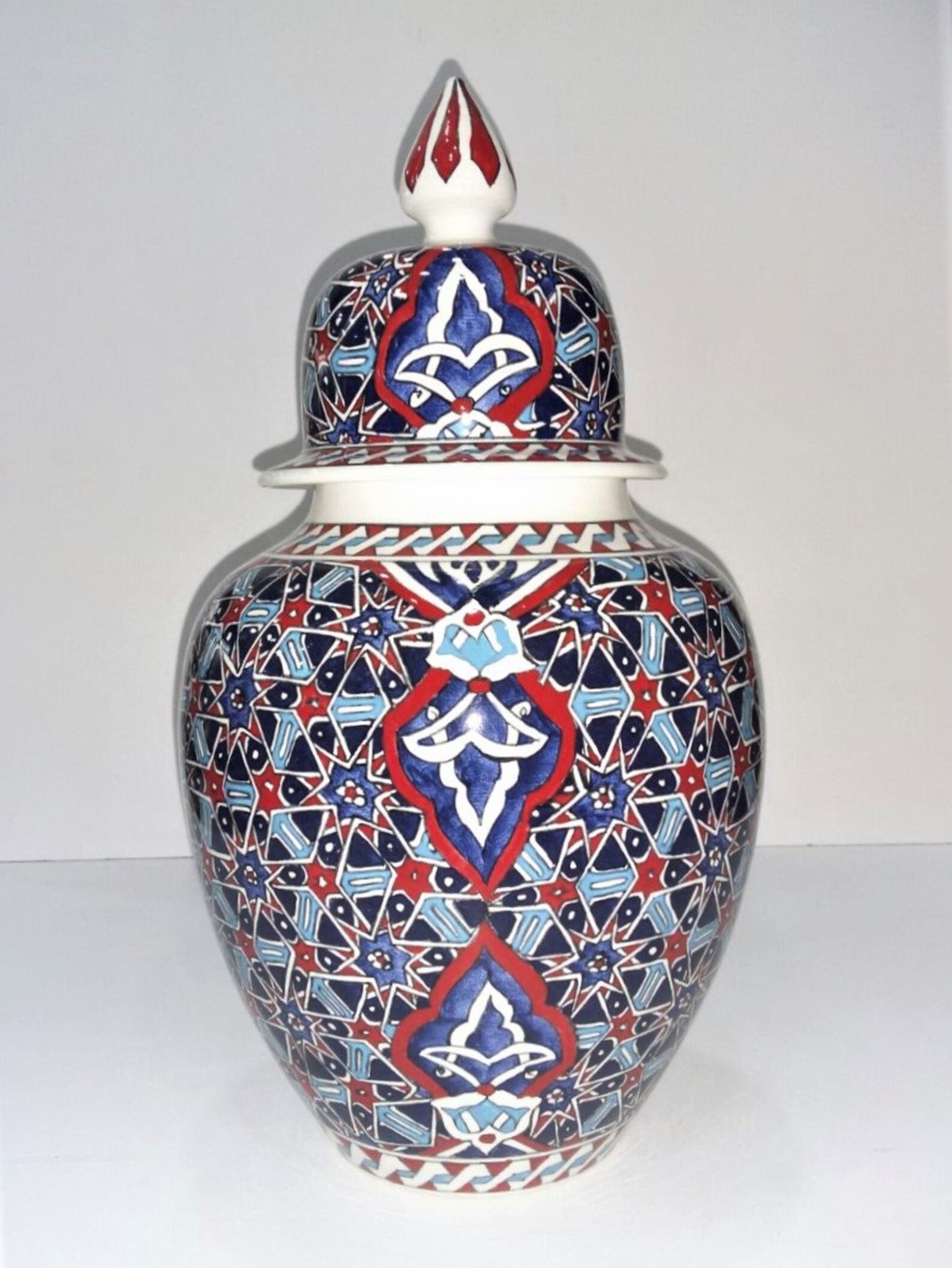 8 inches ceramic vase Ceramic vases with lid decorative Etsy