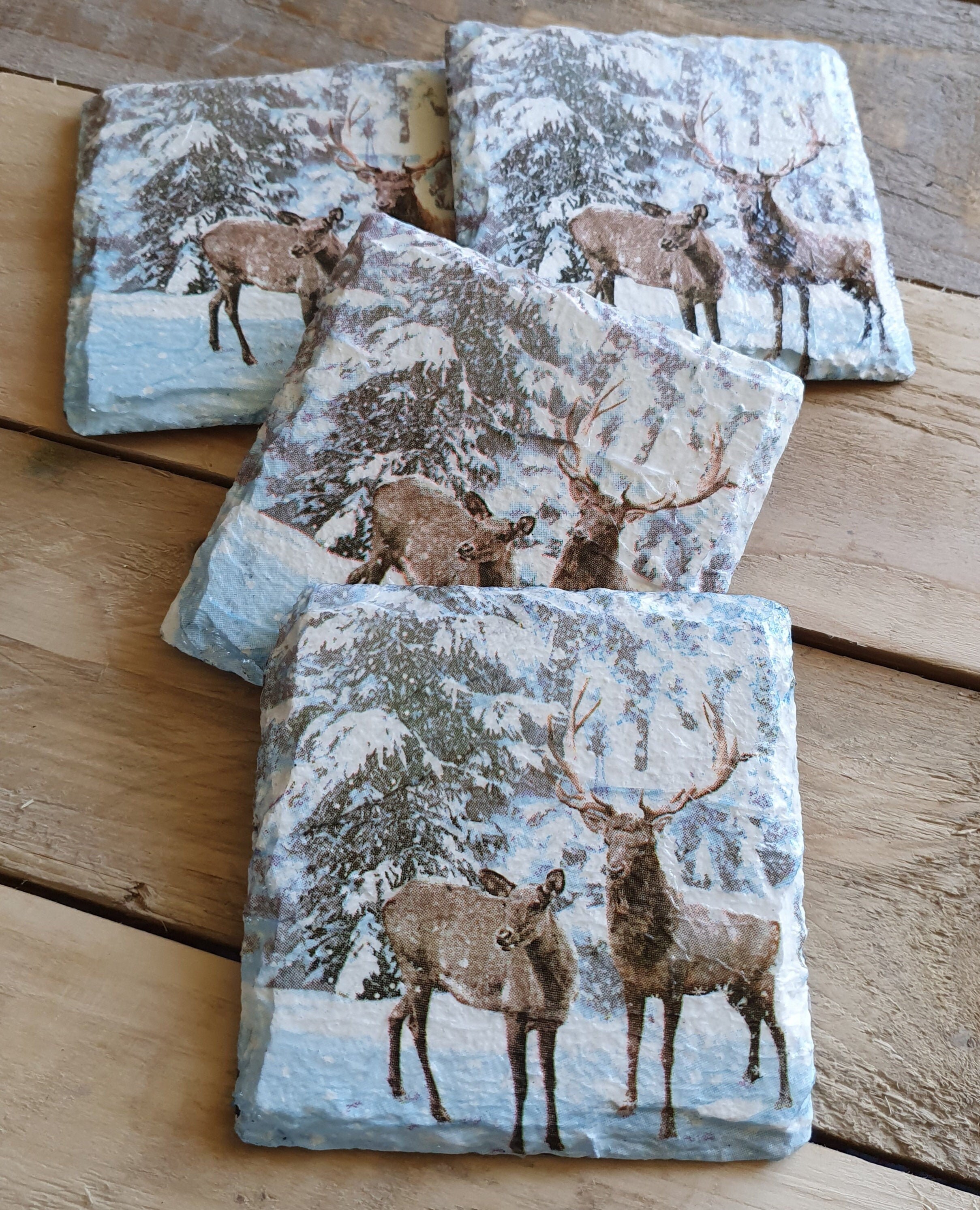 Slate Coaster Decoupage Etsy