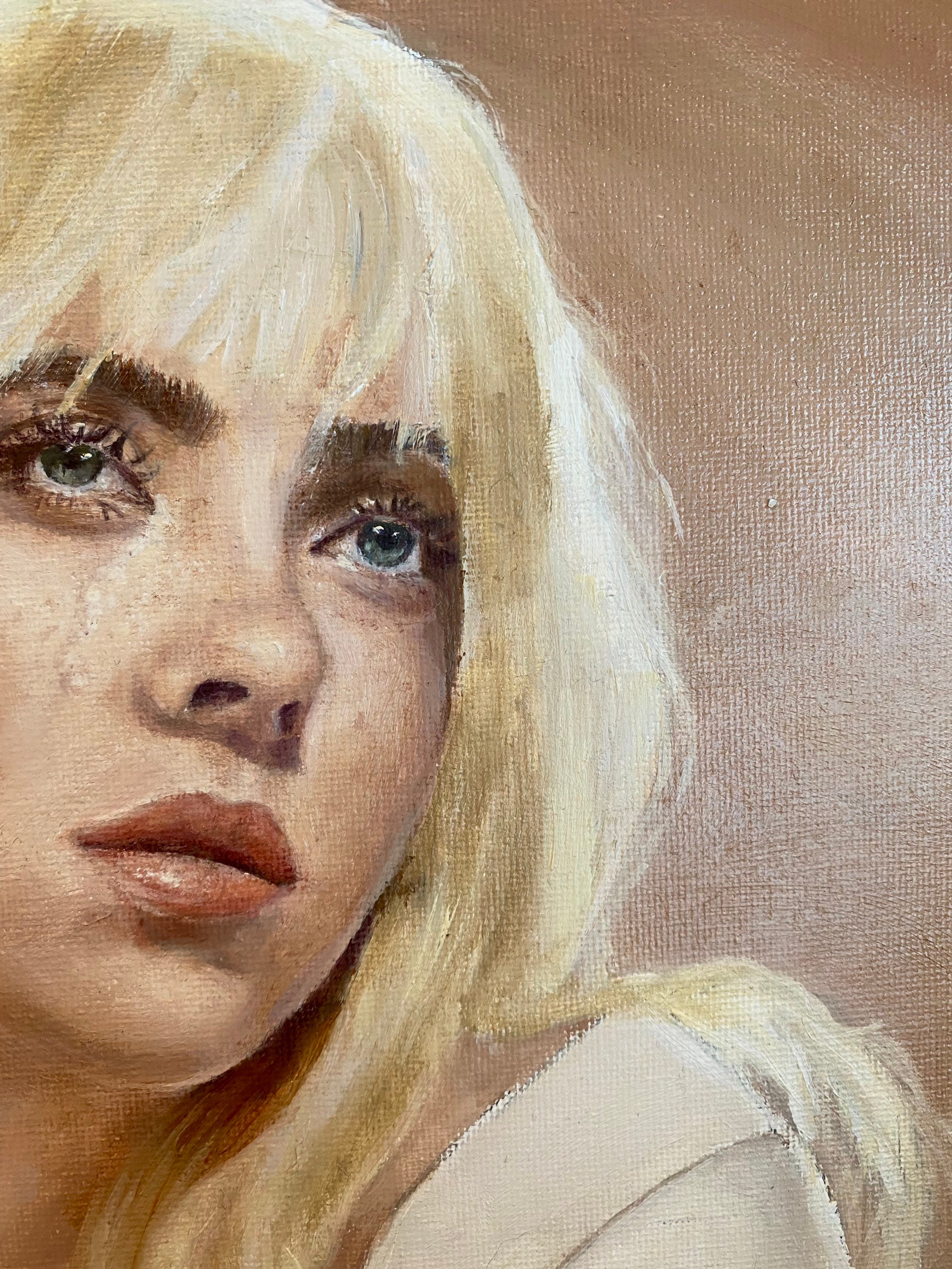 Billie Eilish Happier Than Ever original oil painting Etsy