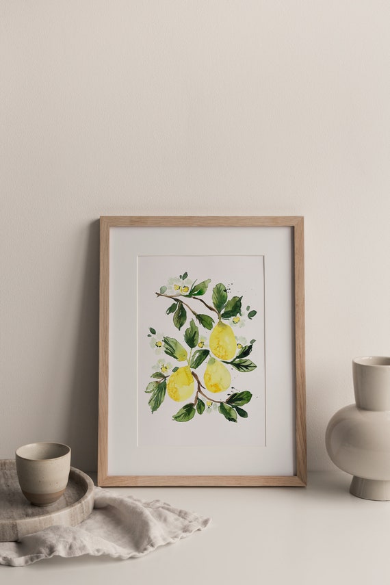 Lemon Tree Instant Download Art Print Kitchen Decor | Etsy