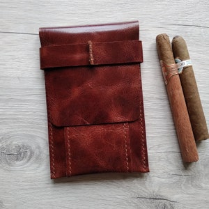 Étui à cigares en cuir, Cadeaux à cigares personnalisés, Boîte à cigares en cuir, Étui pour cigares, Idée cadeau pour Noël