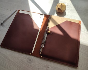 Minimalist - Leather Folder, Leather Portfolio, Notepad Holder A5, Folder A4, Letter Bag For Documents, Leather Folder Case, Document Case