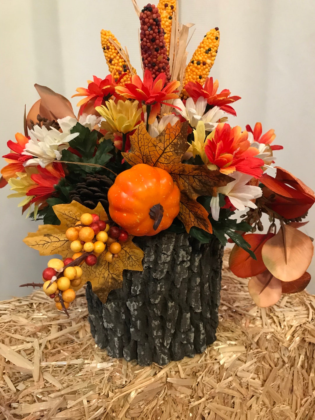 Log Fall Arrangement - Etsy