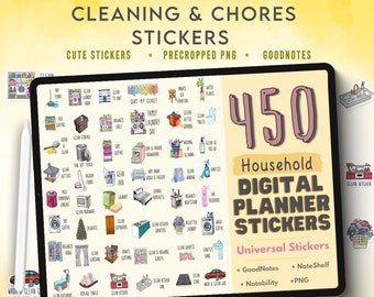 ADHD/ Neurodivergent Cleaning Checklists Stickers , Weekly House Chores Stickers , Clean Home Routine Stickers , Kids Monthly Chores Sticker