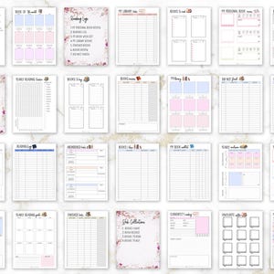 African American Women Reading Journal Printable Bundle , Book Reading Planner, Reading Challenge, Book Review, Bookshelf, Reading Tracker
