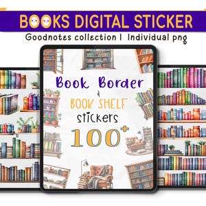 Adesivi digitali per amanti dei libri, adesivi Goodnotes con citazioni di libri, adesivi per diario di lettura digitale, adesivi PNG con citazioni di lettura, adesivi Bookworm Stickerbook