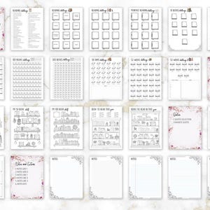 African American Women Reading Journal Printable Bundle , Book Reading Planner, Reading Challenge, Book Review, Bookshelf, Reading Tracker