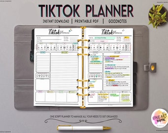 Mejor plantilla de planificador digital de TikTok 2026 / Vídeo, Planificador de Youtube, Creador de contenido, Planificador de iPad, Planificador de Goodnotes, Marketing para Tiktok