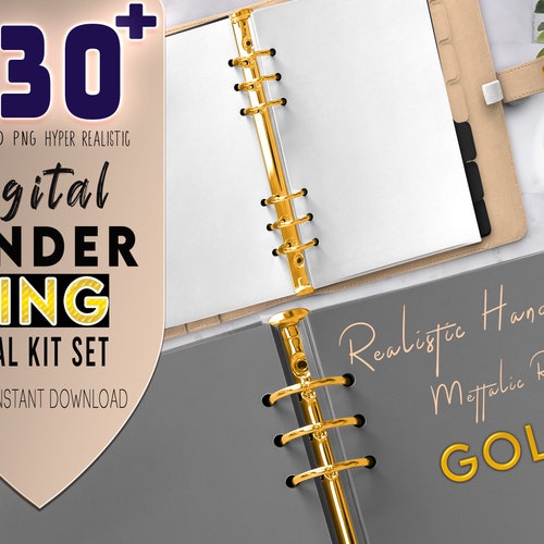 Realistic Digital Planner Rings Digital Planner Toolkit Etsy