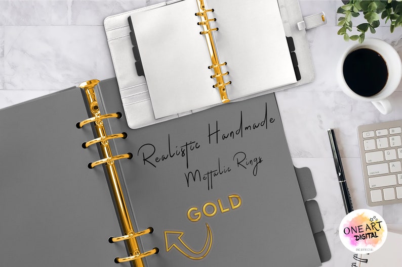 Realistic Digital Planner Rings Digital Planner Toolkit Etsy