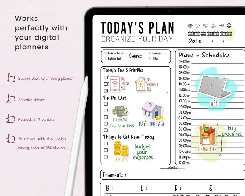 Finance Budget Digital Planner Stickers goodnotes Stickers Etsy