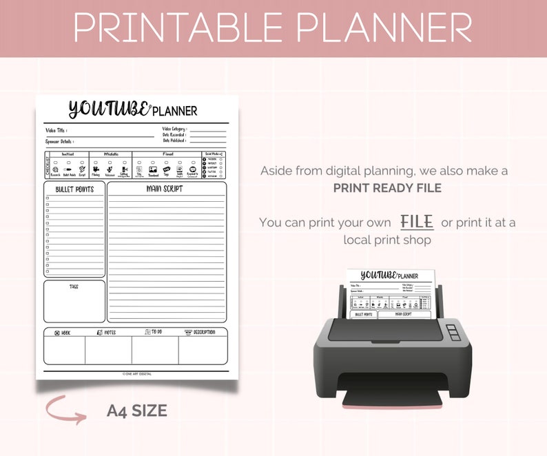 The Ultimate Digital Youtube Planner 2022 | Youtube Planner, iPad Planner, Goodnotes Planner, Video Planner , Digital Social Media Planner