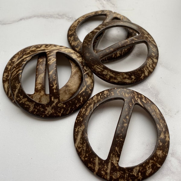 70mm Coconut Buckle x 5