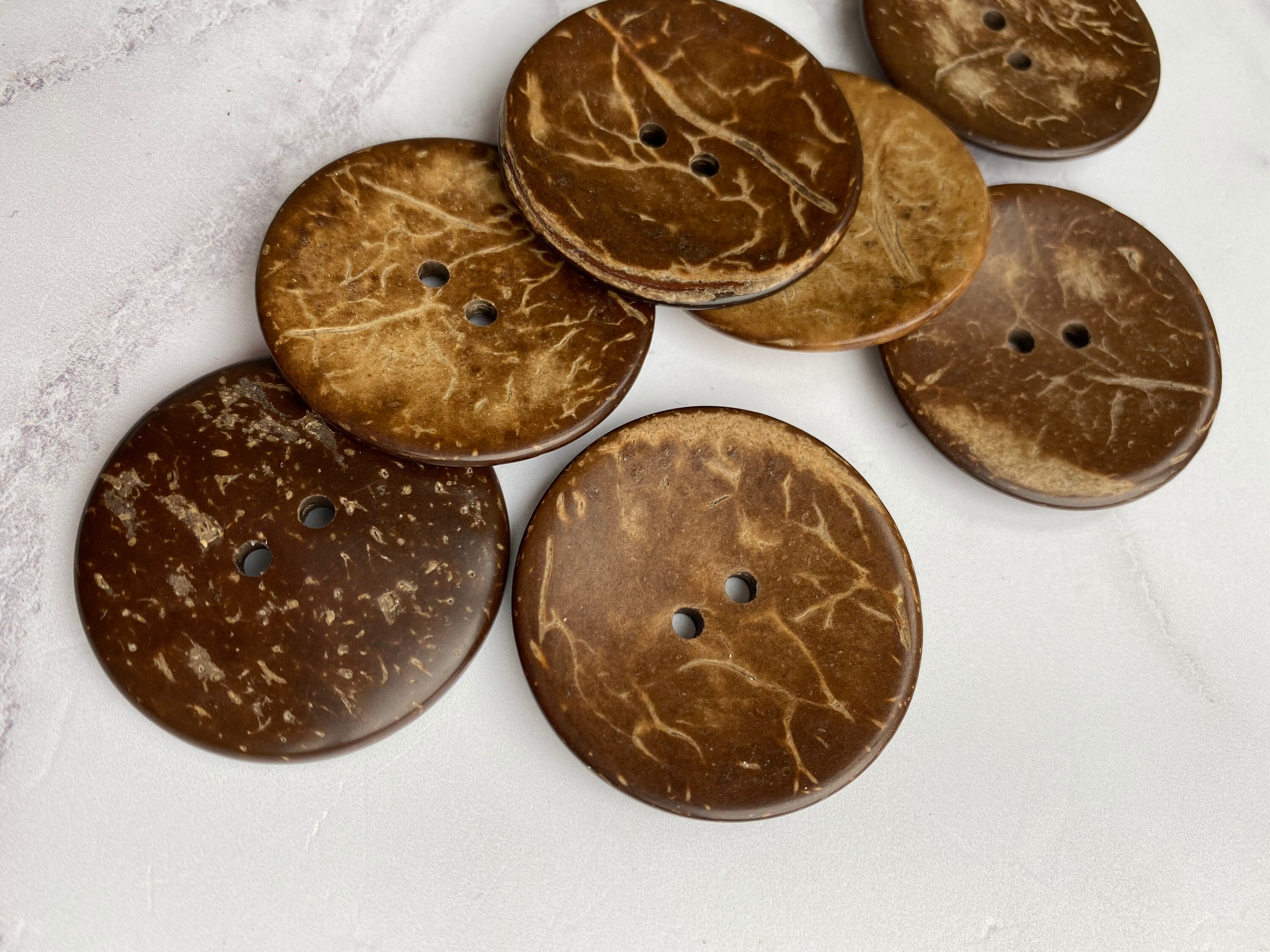 40mm Wooden Vintage Style Buttons X 10 coconut Etsy Norway