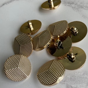 15mm Light Gold Buttons