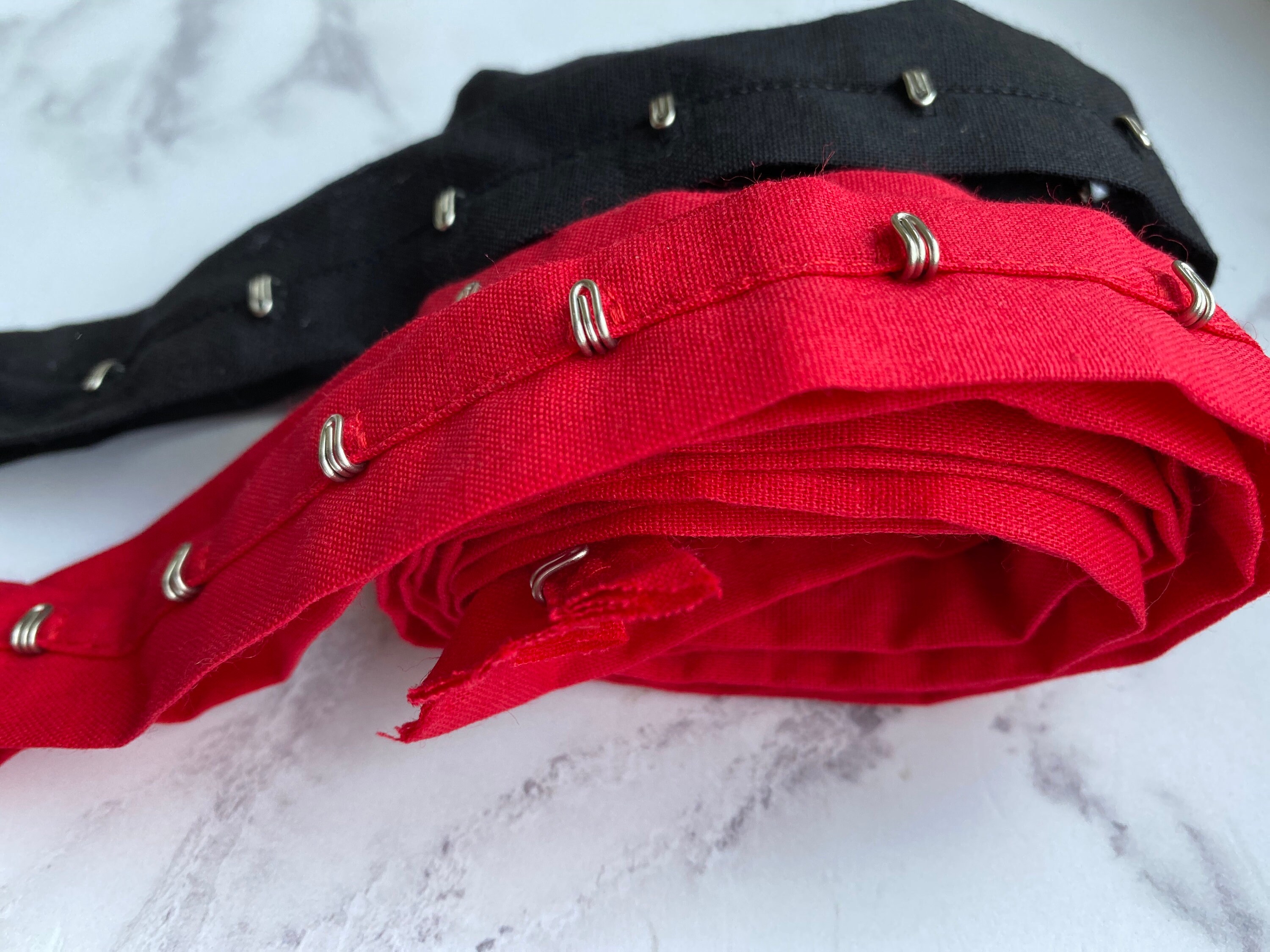 25mm Steel Hook and Eyes Tape on 100 Soft Cotton Etsy